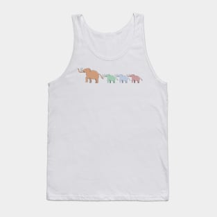 Woolly Mammoth Family - Cute prehistoric kids cartoon Tank Top